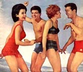 Annette Funicello, Frankie Avalon, Deborah Walley, and John Ashley