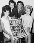 Donna Loren, Jody McCrea, Harvey Lembeck, and Candy Johnson