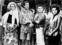 Dorothy Malone, Jody McCrea, Bob Cummings, Frankie Avalon, and Annette Funicello