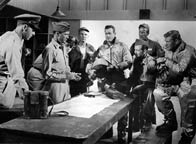 Warren Stevens, Barry Coe, Guy Madison, Ken Clark, and Martin Milner