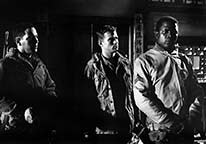 Mario Alcalde, Glenn Corbett, and Sidney Poitier