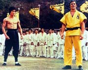 Bruce Lee and John Saxon