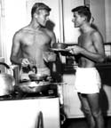 Tab Hunter and Roddy McDowall