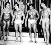 Steve Reeves, George Eiferman, Armand Tanny, and Bob McCune