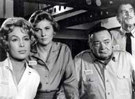 Barbara Eden, Joan Fontaine, Peter Lorre, and Walter Pidgeon