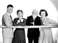 Larry Parks, Tamara Shayne, Ludwig Donath, and Barbara Hale