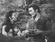 Barbara Rush and Jack Palance