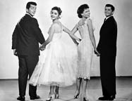 Dean Martin, Anna Maria Alberghetti, Eva Bartok, and Dewey Martin