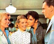 Lizabeth Scott, Dolores Hart, Elvis Presley, and Wendell Corey