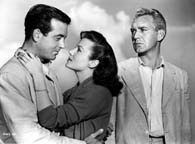 John Payne, Rhonda Fleming, and Forrest Tucker