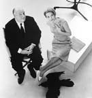 Tippi Hedren and Alfred Hitchcock