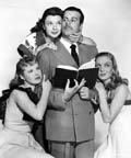 Mona Freeman, Mary Hatcher, Billy De Wolfe, and Veronica Lake