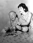 Walter Brennan and Ziva Rodann