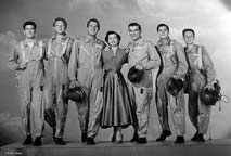 James Best, Alex Nicol, Charles Drake, Gail Russell, Stephen McNally, Richard Long, and Robert Arthur