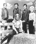 Lee Majors, Linda Evans, Peter Breck, Richard Long, and Barbara Stanwyck