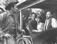 Howard Duff, Craig Stevens, Barbara Knudson, and Ed Begley