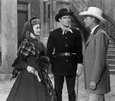 Patrice Wymore, Philip Carey, and Randolph Scott