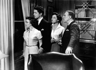 Patricia Hitchcock, Farley Granger, Ruth Roman, and Leo G. Carroll