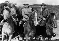 Steve Cochran, Leo Gordon, and Glenn Strange