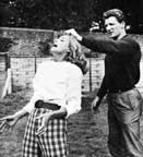 Joe Robinson and Honor Blackman