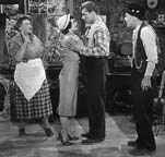 Marjorie Main, Gloria Talbott, John Smith, and Parker Fennelly