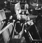 Basil Rathbone, Boris Karloff, Peter Lorre, and Vincent Price