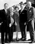 William Talman, Ray Collins, Barbara Hale, Raymond Burr, and William Hopper