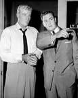 William Hopper and Raymond Burr