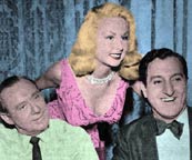 Joi Lansing,  Jack Benny, and Danny Thomas