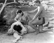 C. Aubrey Smith, Maureen O'Sullivan, Neil Hamilton, and Johnny Weissmuller