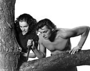 Maureen O'Sullivan and Johnny Weissmuller