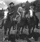 Joel McCrea, Alex Nicol, and James Arness