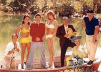 Russell Johnson, Dawn Wells, Bob Denver, Tina Louise, Jim Backus, Natalie Schafer, and Alan Hale Jr.