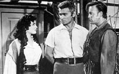 Suzan Ball, Jeff Chandler, and Scott Brady